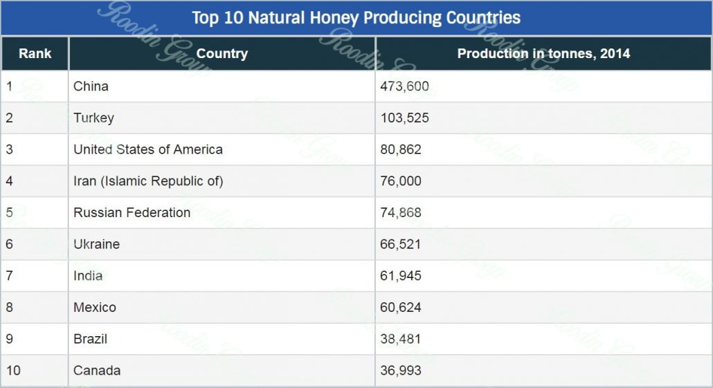 Biggest Honey Producer Company of the World + Honey Producer Countries Roodin Group Co. ,Ltd